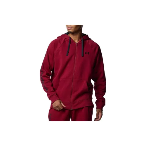 Under Armour Rival Fleece Glitch Толстовка Мужская Темно-Красная