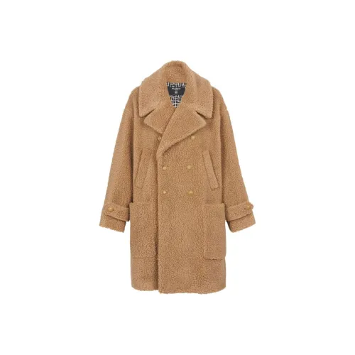 BALMAIN Коричневый Унисекс Пальто