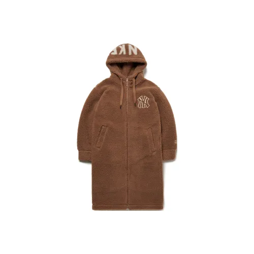 MLB Нью-Йорк Янкис Темно-бежевые Унисекс Бархатные Куртки
