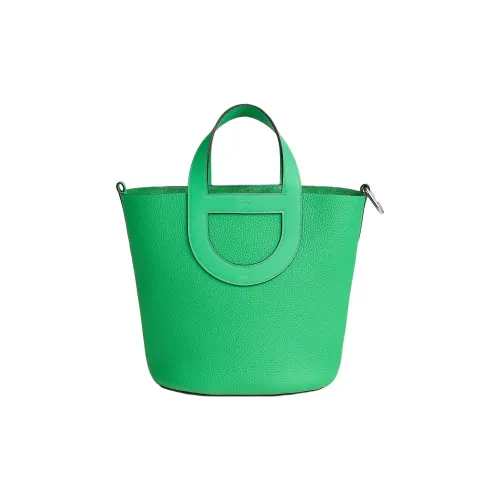 HERMES In The Loop Clemence Bullock Кожа с Swift Телячья кожа Свиной нос Корзинка-сумка Сумка-ведро Сумка Женская