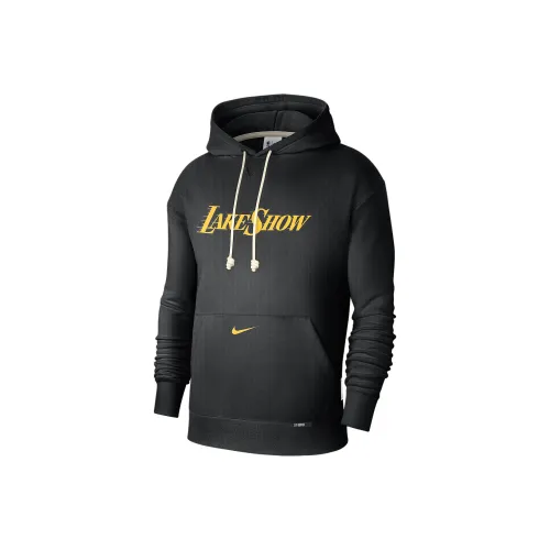 Nike x NBA Лос-Анджелес Лейкерс Dri-FIT Стандартный Выпуск Городской Edition Свитшот Мужской Черный Желтый Цвет