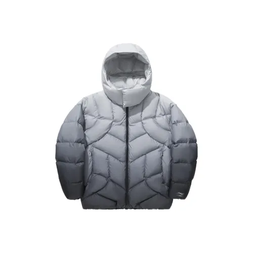 LINING Пуховик Унисекс Градиент Антарктический Серый