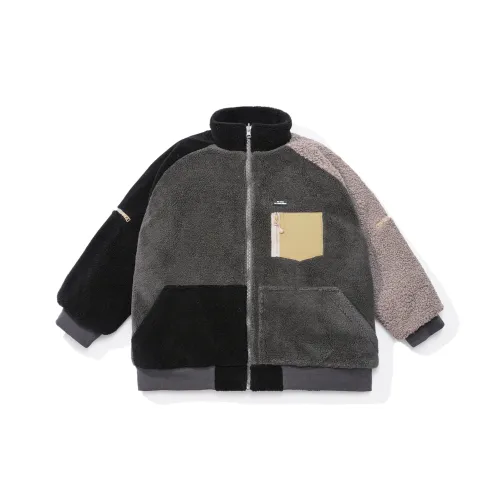 UNVESNO Темно-серый Унисекс Бархатные куртки