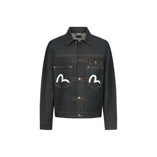 EVISU Джинсовый синий Мужской Джинсовые куртки