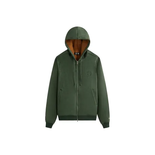 KITH x BMW FW24 Микросуэд Williams V Свитшот Мужской Темно-зеленый