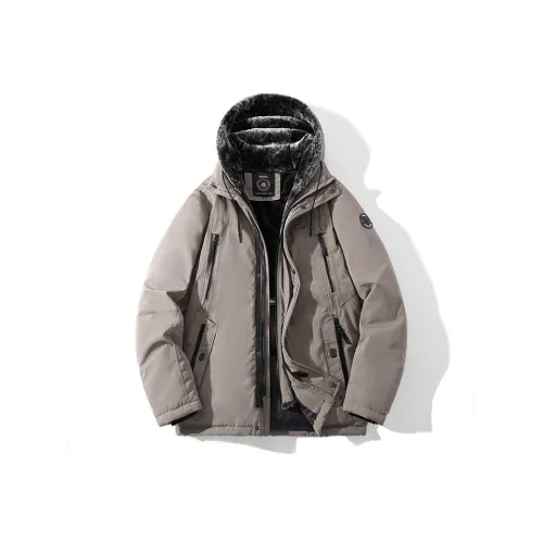 New Business Origin Однотонный Съемный капюшон Свободный крой Утолщенный MID Длина (длина) Пуховая куртка Унисекс