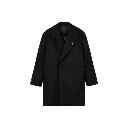 REPRESENT Двойной пальто-пальто с воротником Мужской Черный