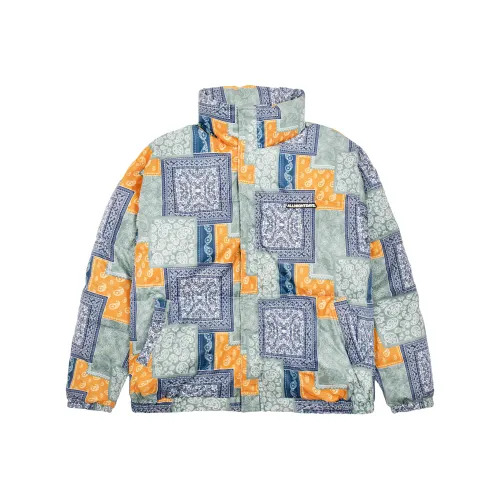 ALL NIGHT DAYS Пейсли Цветочный Унисекс Объёмные куртки (пуфы)