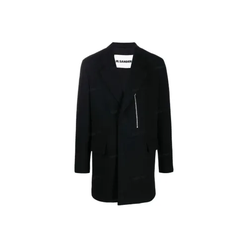 JIL SANDER Мужское черное пальто