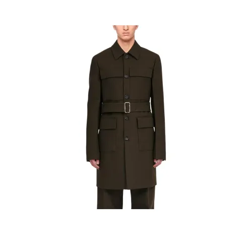 Ferragamo FW24 Пальто Мужское Зеленое