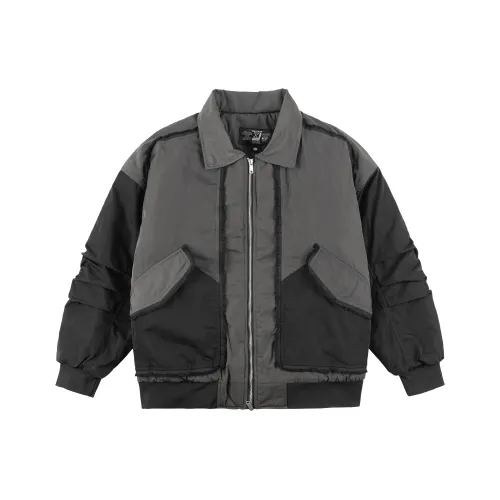 XINYINSU FW24 Куртки Пальто Унисекс Темно-серый