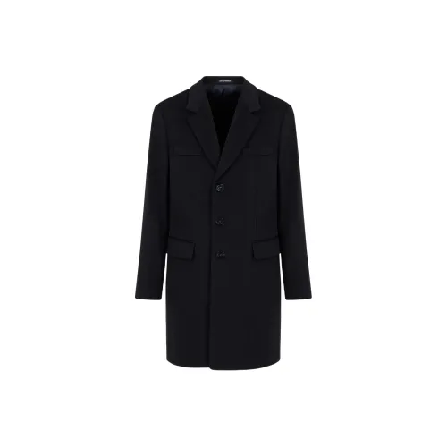 EMPORIO ARMANI Темно-синий Мужской Пальто