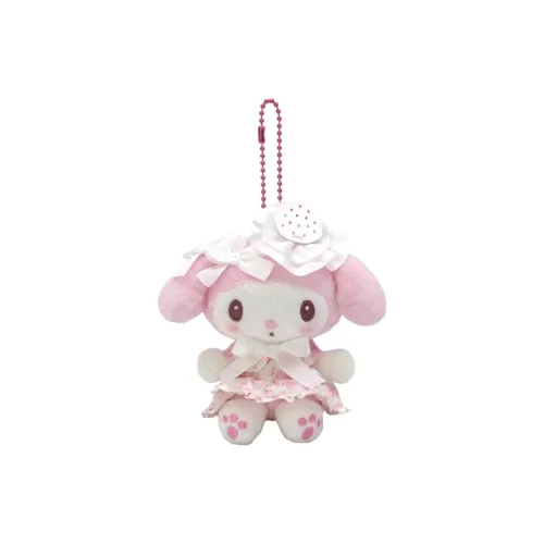 Санрио My Melody My Melody Белый Клубничный Toy Талисман Куклы Плюшевый Брелок 12 см Рекомендуемый рост