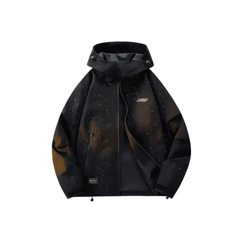 ROBINHOOD Водонепроницаемый Ветрозащитный Термический Легкий Ветровка Унисекс Черный
