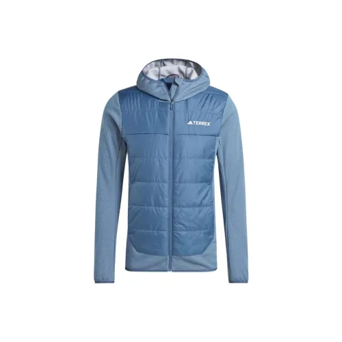 adidas Terrex MULTI Hybrid Insulated С капюшоном Куртка Куртки Пальто Мужской Синий