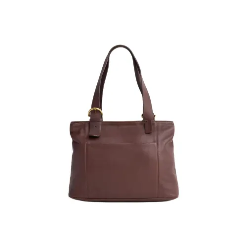 COACH Soho Дубленая кожа Тоут Сумка Сумка для покупок Сумка через плечо Большая Женская Коричневая