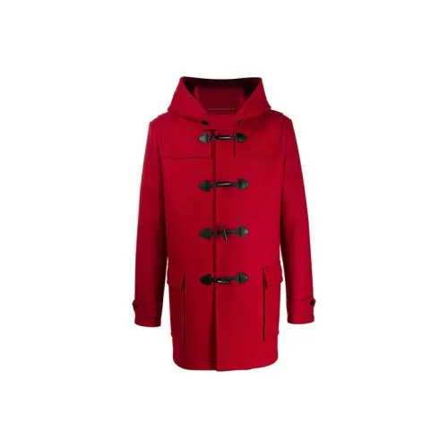 SAINT LAURENT Red Men's Coat SAINT LAURENT Красный Мужской Пальто