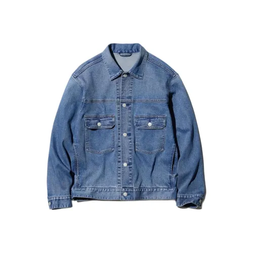 UNIQLO Denim Куртка Мужская Озерный Синий