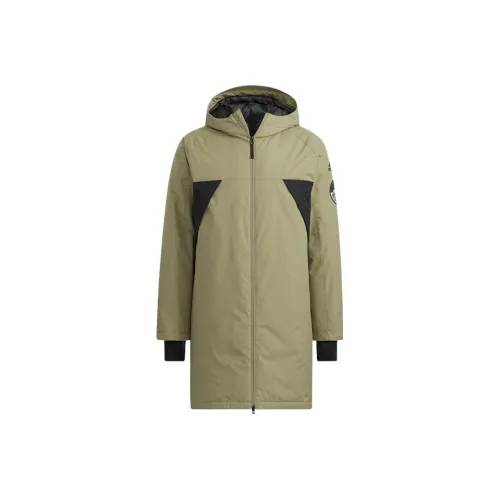 Adidas Пуховик Мужской Оливково-зеленый