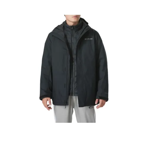 Columbia совместный бренд Водонепроницаемый и Ветрозащитный для сохранения тепла Ветровка Мужской Черный