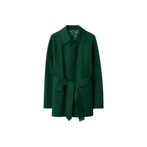 Burberry SS24 Пальто Мужское Плющево-Зеленый