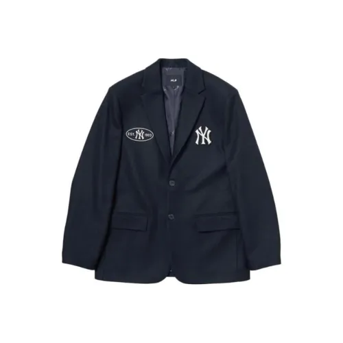 Mlb Base Logo New York Yankees Varsity Нью-Йорк Янкис Куртки Пальто Унисекс Черный