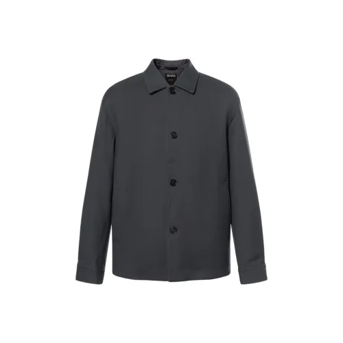 Ermenegildo Zegna Серые Мужские Куртки