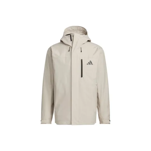 Adidas THREE IN One Флис Куртка Куртки Пальто Unisex Light Умбра