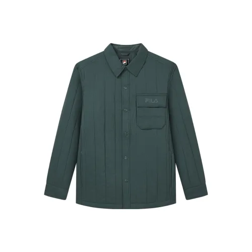 FILA Хлопковый пуховик Мужской Темный Бамбук Изумруд