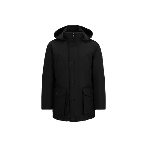 Hugo Boss Релаксованная форма PARKA в водоотталкивающей ткани мужское пальто черный