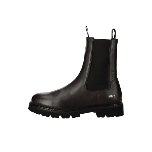 KARL LAGERFELD Короткий Челси Мужской Черный