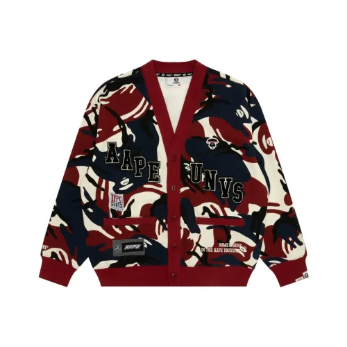 Aape FW24 Свитшот Мужской Красный Коричневый