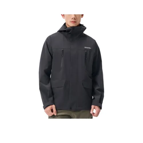 OUTDOOR PRODUCTS Водонепроницаемый Ветрозащитный Защита от ультрафиолета Дышащий Теплоизоляционный ветровка Мужской Ночной черный