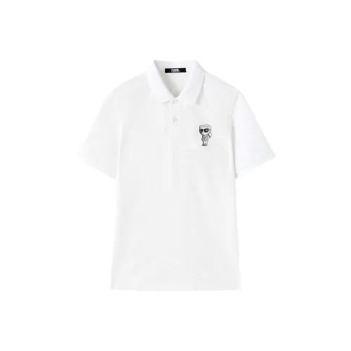 Karl Lagerfeld SS25 Поло Мужское Белое