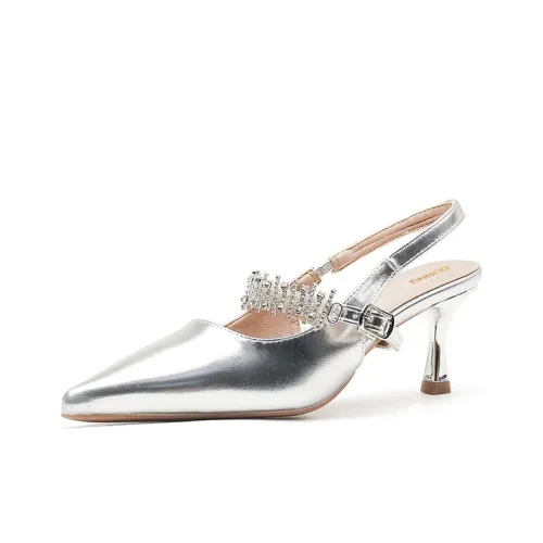 Dunnu Узкий каблук Высокие каблуки 7 см Женские Серебряные