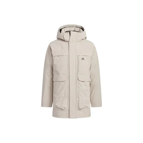 Adidas Beige Men's Down Jackets Adidas Бежевый Мужской Пуховики