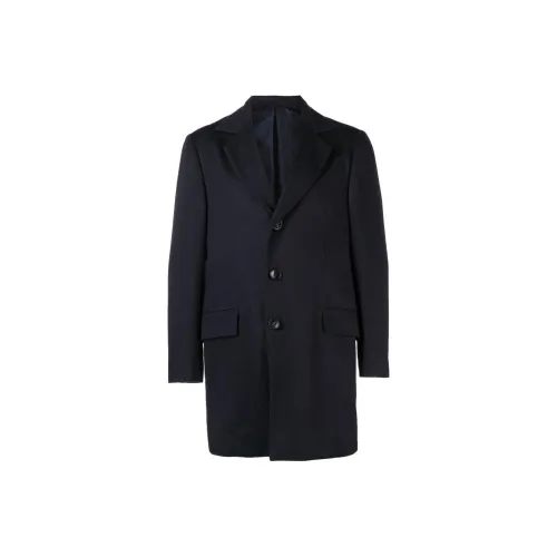 KITON Синий Мужской Пальто