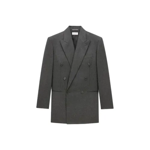 SAINT LAURENT FW24 Куртки и Пальто Мужской Серый
