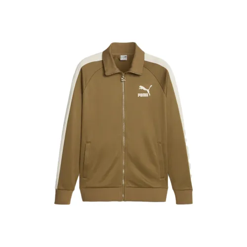 PUMA T7 ICONIC Мужская Спортивная Куртка Мужская Темно-хаки