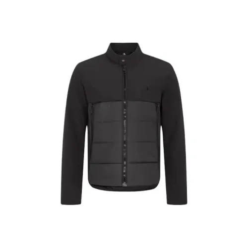 Calvin Klein BEH Черный и Серый Цвет Блокировка Мужские Пуховики