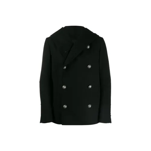 BALMAIN Черное Мужское Пальто