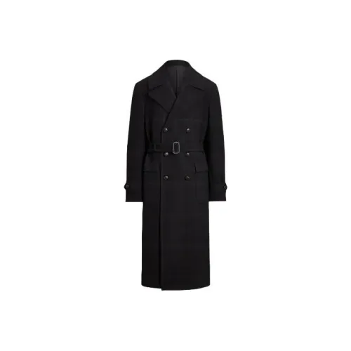 Polo Ralph Lauren Мужское пальто из твида в клетку черное