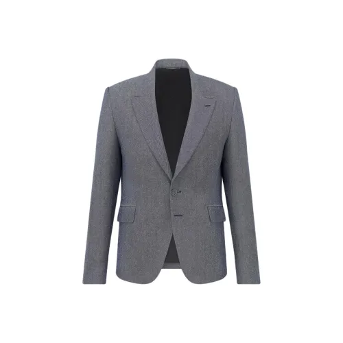 DIOR SS25 Бизнес-костюм Пальто Мужской Серый