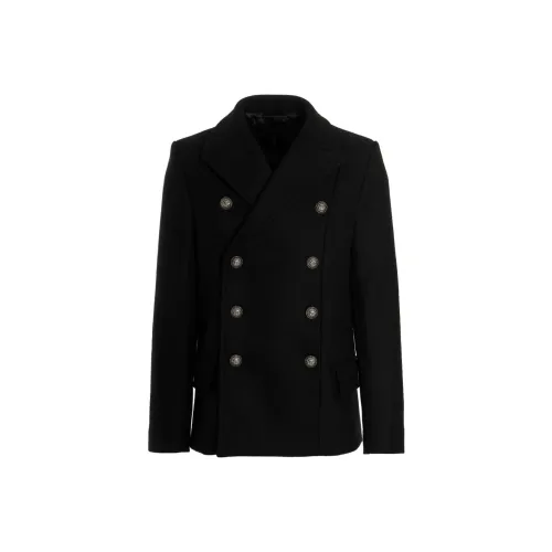 BALMAIN Черное Мужское Пальто