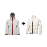 Бежевый 3-в-1 (с надувным подголовником, пальто + подкладка)