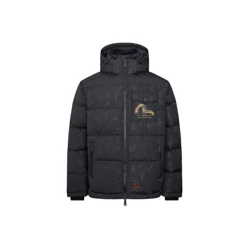 EVISU Черный Мужской Пуховик