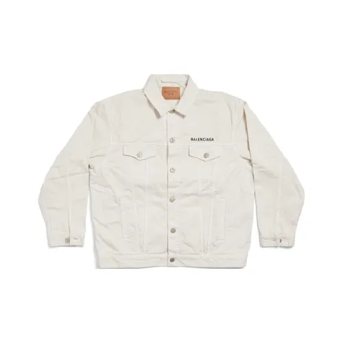 Balenciaga Denim Jacket Regular Fit Men's White