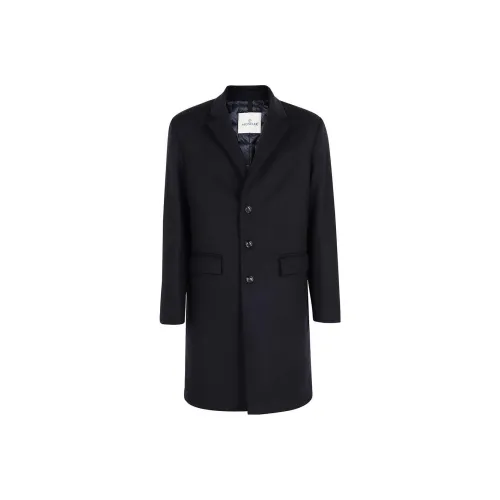 MONCLER Мужское пальто темно-синего цвета