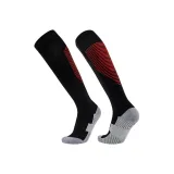 Носки для футбола с длинным голенищем, черные, 1 пачка