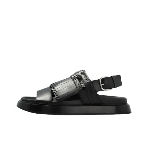 Alexander McQueen One Ремень Сандалии 4CM Мужской Черный